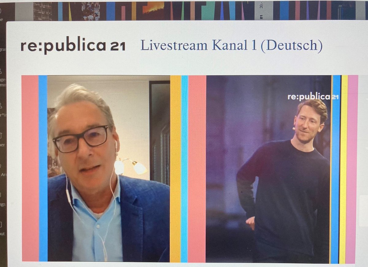 Die #MCB21 x <a href="/republica/">re:publica</a> ist gestartet! <a href="/medienboard/">Medienboard</a> Geschäftsführer Helge Jürgens und <a href="/louisklamroth/">Louis Klamroth</a> geben Ausblick aufs Programm. Für Kurzentschlossene- es lohnt sich: 
21.mediaconventionberlin.com/de/sessions
#MeanTime #rp21