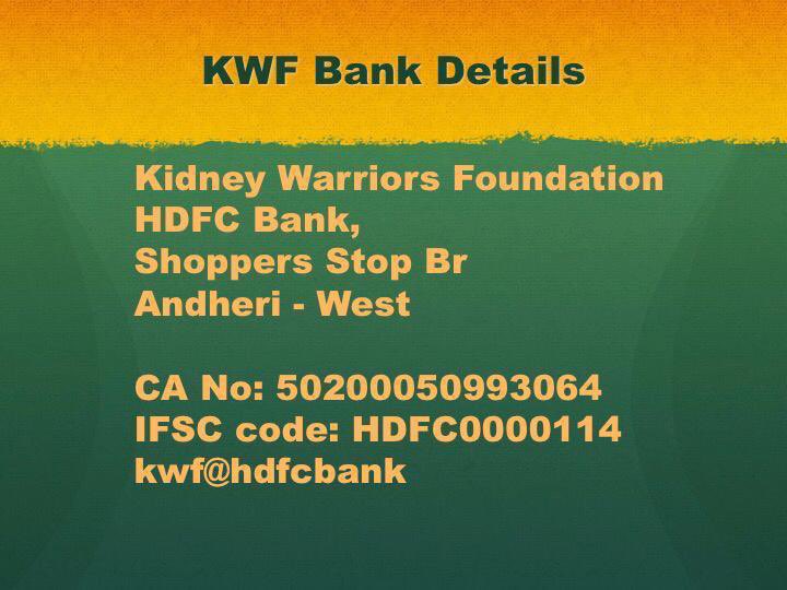 sandhyafernez's tweet photo. I don’t easily support fund raisers until it’s as genuine as this. 17 yr old Rahul needs all our love & support! Lets come together & achieve this. Please send funds to the following account of @kidney_warriors. Maximum support needed to SAVE this life! @SOSSaviours #ReTweetMax https://t.co/1GjsKHwy1x