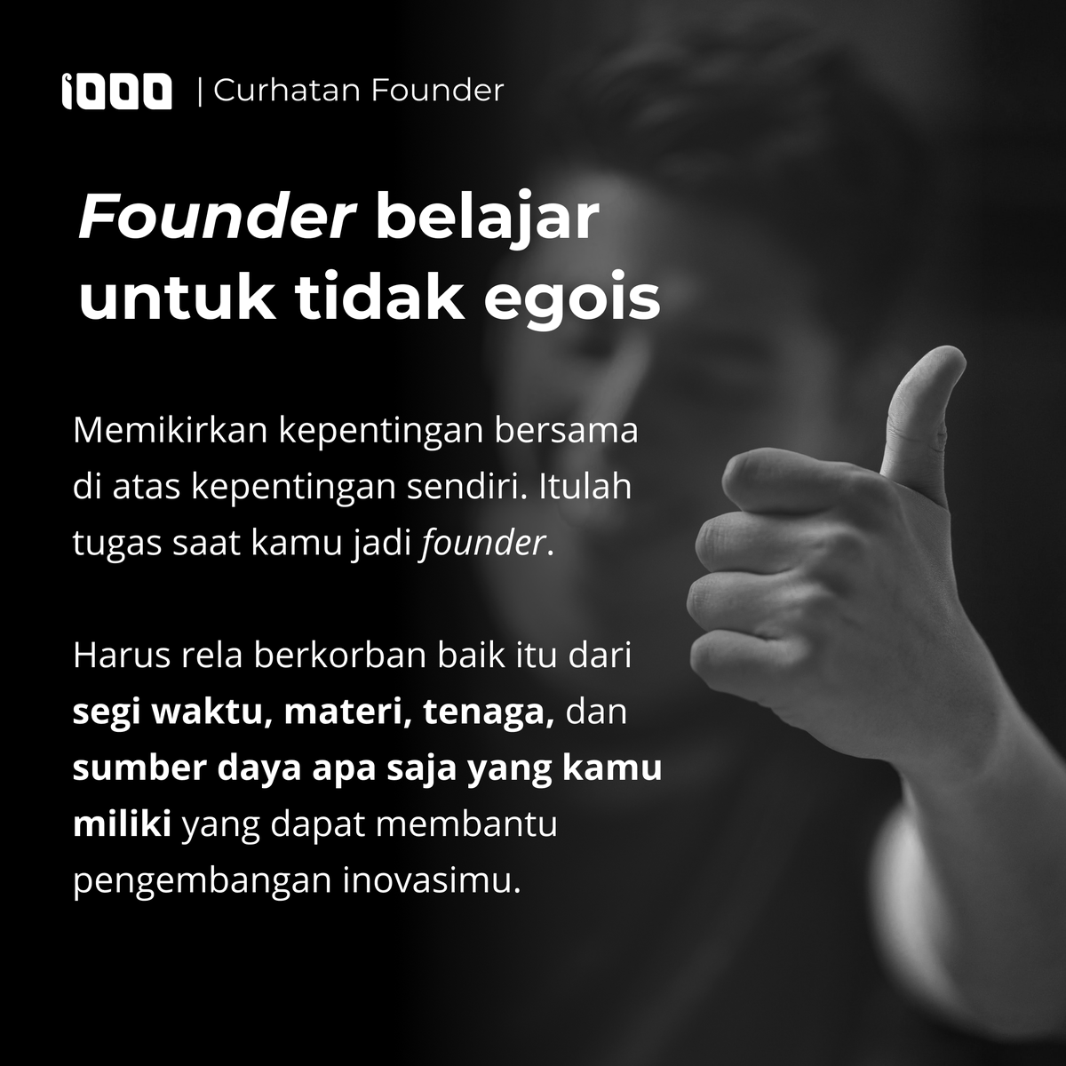 🎤 Founder juga manusia, punya rasa punya hati 🎤

Sebagai sosok di balik berdirinya startup, founder juga punya kisahnya sendiri yang jarang diketahui orang lain. 

(1/2)