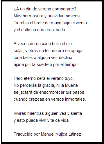 Soneto 18, william shakespeare