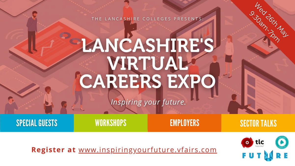 lancsfutureu's tweet image. From nursing🧑‍⚕️ and policing👮‍♀️ to gaming 🎮 and hospitality🧑‍🍳 Lancashire’s Virtual Careers Expo has it all! There’s still time to register – bit.ly/futurevfair @Lancs_Colleges @LancashireCareersHub @InspiraStuartG @InspiraEloiseH #inspiringyourfuture #futureu