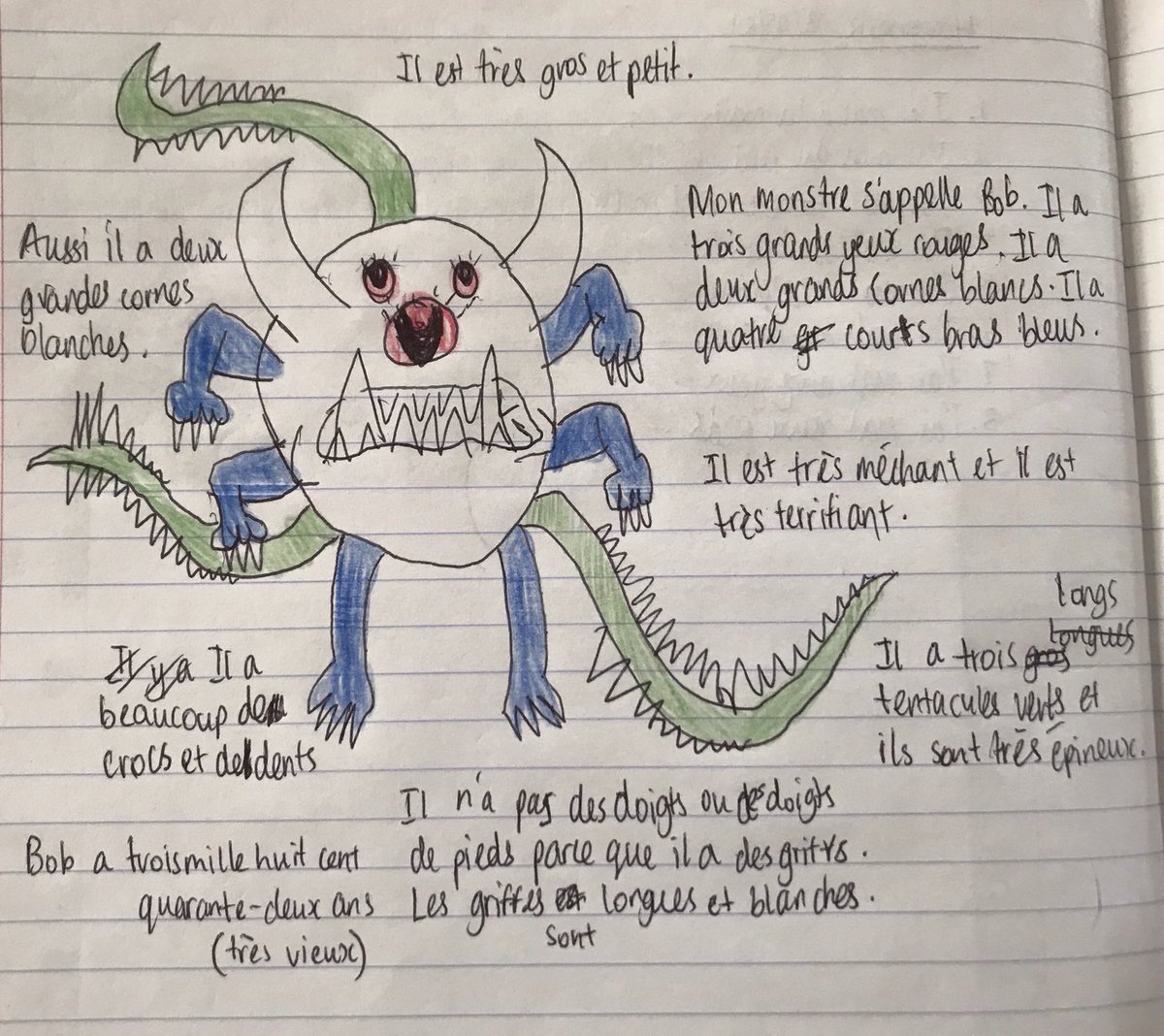 HA_FrenchDept's tweet photo. Our Year 8s have been having lots of fun in developing their knowledge of Healthy Living @LaSantΓ© by creating some smashing monster characters. #FunTimesInMFL #EncouragingCreativity #DevelopingCreativeWriting #ProudTeachers πππ«π· https://t.co/jM4OgGKg4x