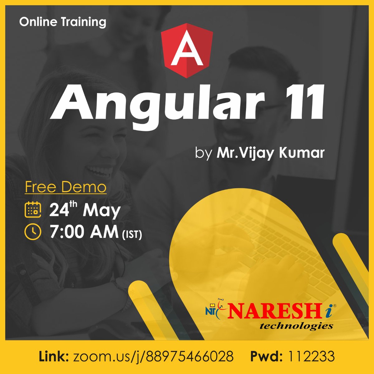 nareshitech's tweet image. ✍️Enroll Now: zcu.io/QWsQ
👉Attend Free Online Demo On Angular 11 By Mr. Vijay Kumar.
📅Demo on: 24th May @ 07:00 AM (IST).
For More Details:
🌐Visit: zcu.io/Yo96 

#Angular11 #programming #Education #software #learnfromhome #IT