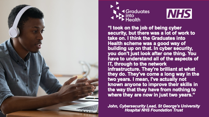 nwsdn's tweet photo. Join the #GradsIntoHealth #NHSDDaT scheme team’s Friday 28 May #NHSmanager webinar for the opportunity to hear the scheme’s top #digital #data & #tech grads can be hired to help you strengthen cyber security in your trust. Register here: https://t.co/JjVcGgKoAv https://t.co/Ys2iY45yAc