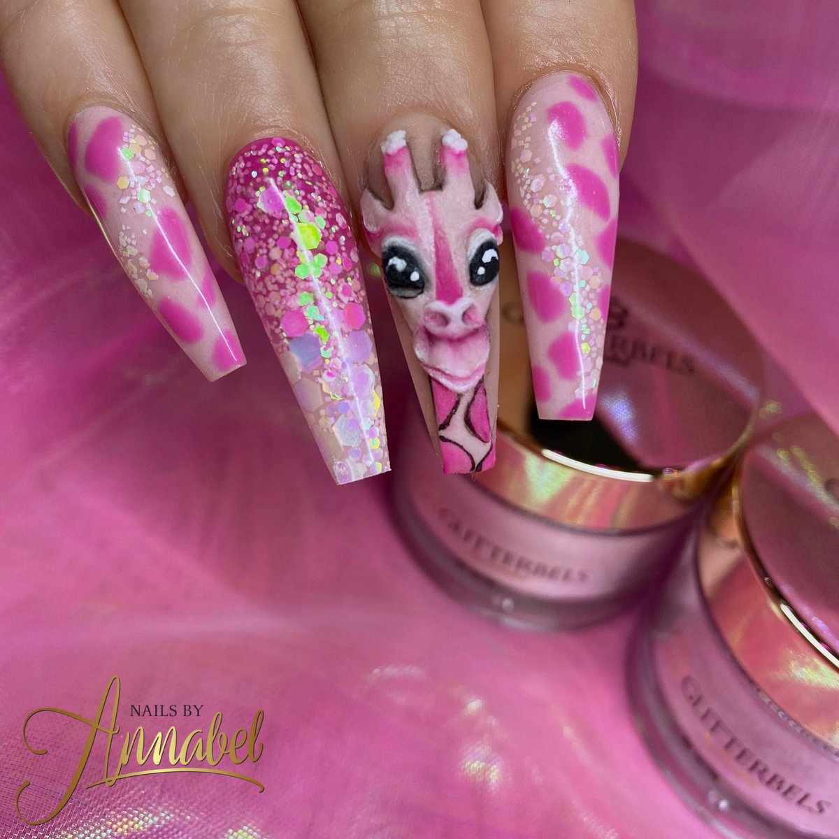 Using all Glitterbels acrylics and premixed glitters