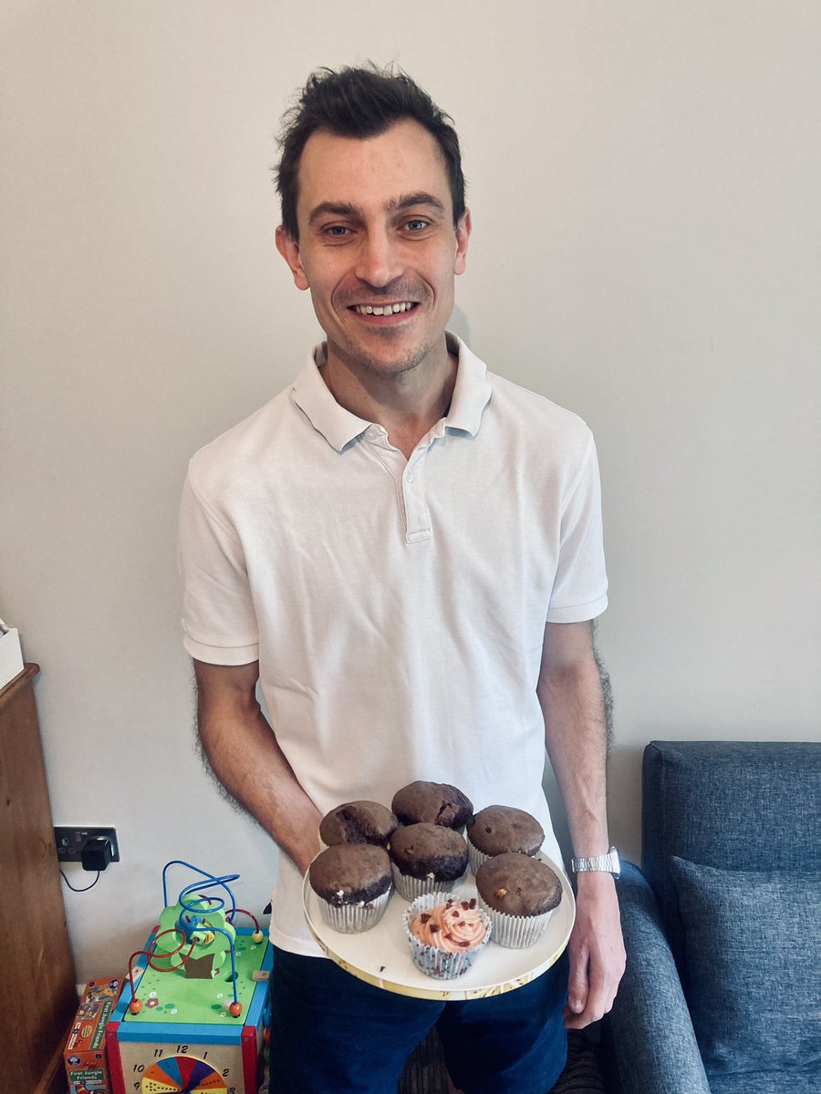 Almost time for our Muffins for Meso coffee morning! Katrina’s skilled effort front and centre with my huge choc muffins at the back.#muffinsformeso <a href="/Mesouk/">Mesothelioma UK</a> <a href="/PIandMedNeg/">Irwin Mitchell Personal Injury & Med Neg</a>