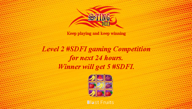 NetYfii's tweet photo. #stingdefi level 2 gaming reward for next 24 hours. 

👉🏿Highest scorer will get 5 #SDFI. 
👉🏿Must tweet your each score with screenshot by tagging #SDFI #StingDefi #Ninjafruit. 
👉🏿The person with maximum tweets of scoring in 24 hours also get 3 #SDFI.

#shibainu #ShibaArmy https://t.co/ofxMAypFV7