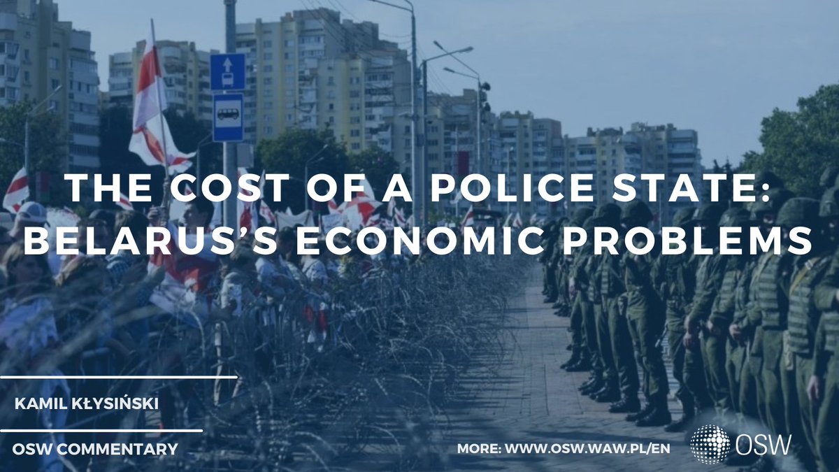 OSW_eng's tweet photo. #OSWcommentary: 'The cost of a police state: Belarus’s economic problems' written by Kamil Kłysiński.
➡️ Full text: https://t.co/pnCFaKgTYM https://t.co/tpf1lQ6JJu