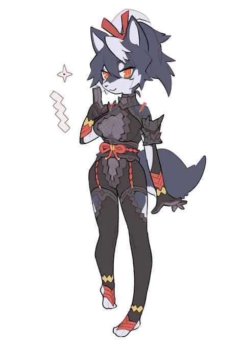 ご依頼ありがとうございました! ポムねぇ🐺&三佐氏!🌊 また、ポム姉様の忍者装束をデザインさせていただきました!🐺🥷 https://t.co/GaUoWOoq16 #Skeb #Commission @skeb_jpより 