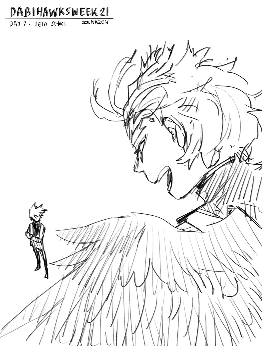 #dabihawksweek21 
Day: 2 Hero school
" My eyes just seem to find you unconsciously." 
