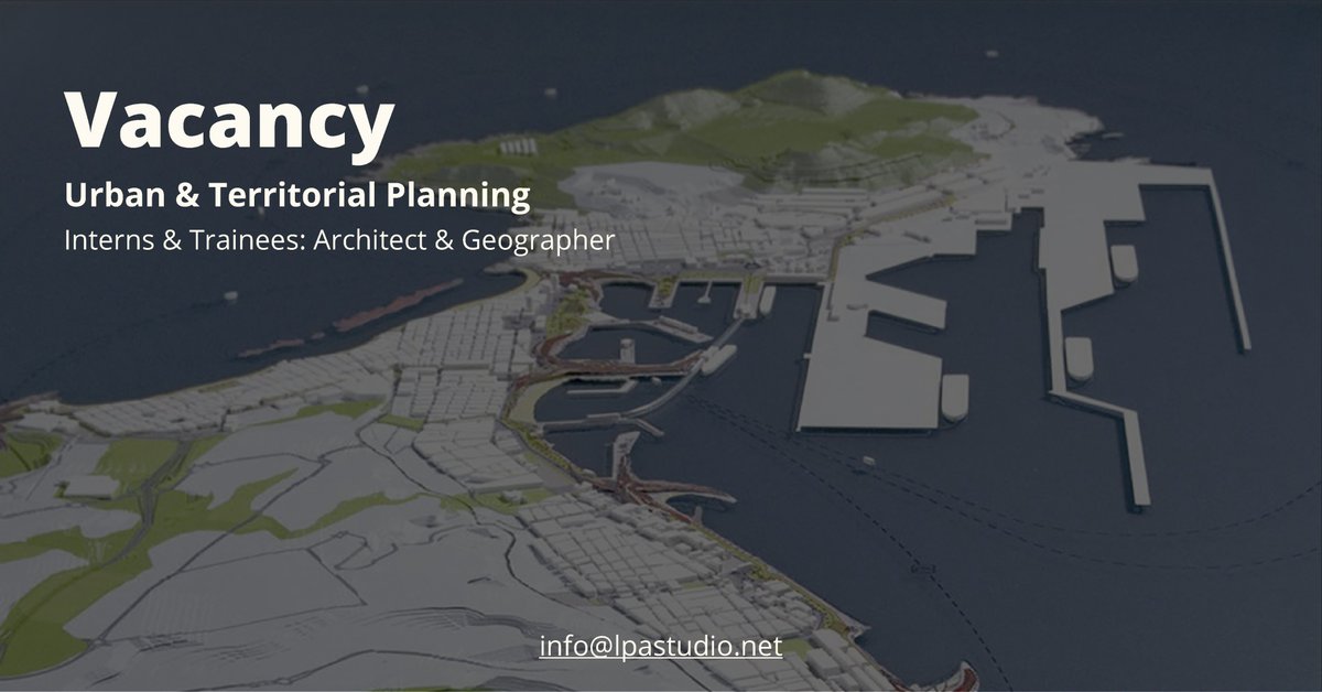 Buscamos arquitectos y geógrafos en último año de carrera (interns) y recién graduados (trainees), enfocados a la planificación urbana-territorial y la consultoría medioambiental, para integrarse en su división de Planeamiento. #LPAStudio
Más info: l-p-a.org/archive/#item19