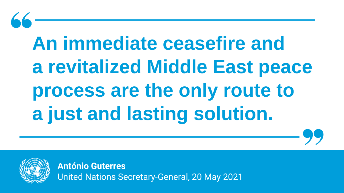 UN's tweet photo. "Only through renewing our commitment &amp; redoubling our efforts towards a negotiated solution can we bring this cruel violence &amp; hatred to a definitive end."

-- @antonioguterres says UN is committed to working with Israelis &amp; Palestinians to achieve peace. https://t.co/oodtOAEm2M https://t.co/6FU1x0Pos6
