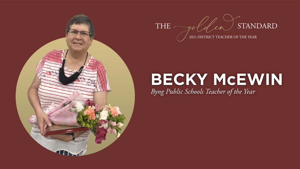 We’re delighted to announce that our 2021 District Teacher of the Year is Becky McEwin from Byng High School! We’re so grateful for her 49 years of service to Byng Public Schools and dedication to her students. #byngpride
