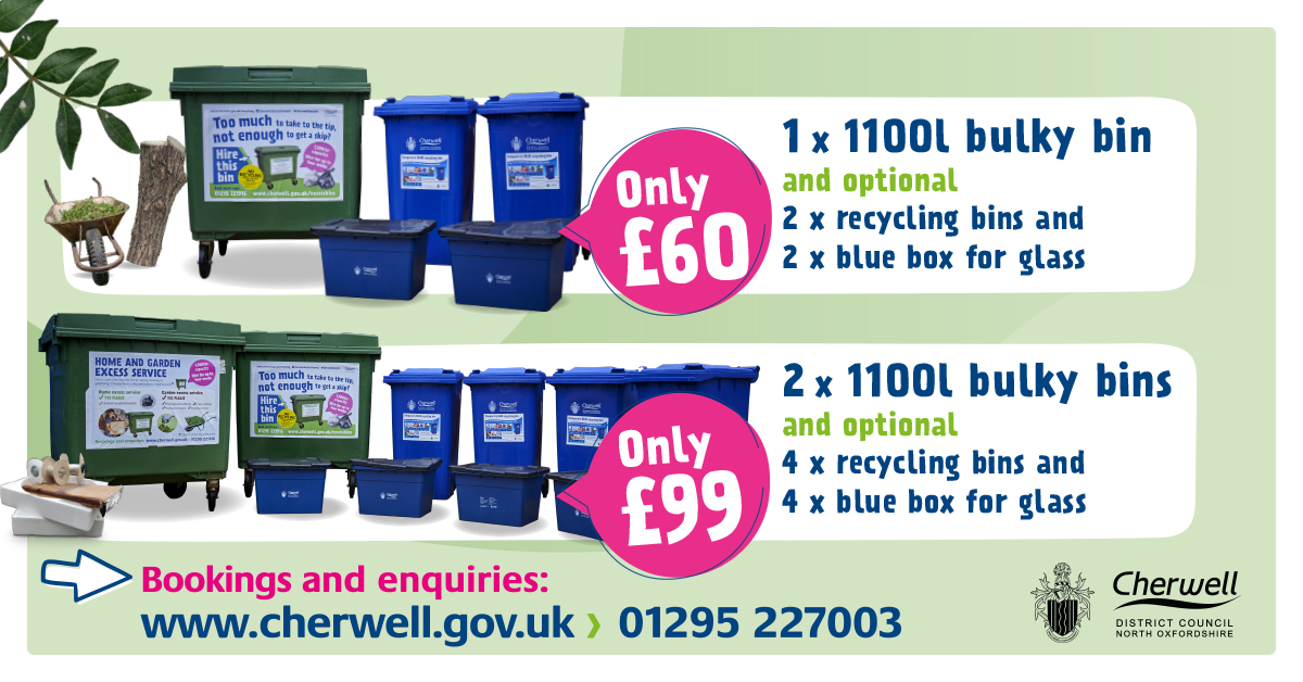 CherwellRecycle's tweet photo. Do you have too much waste to take to the tip but not enough to rent a skip? 

Order our Home and garden excess waste service. https://t.co/56MHFkAUdk https://t.co/v6Wl13iSH0