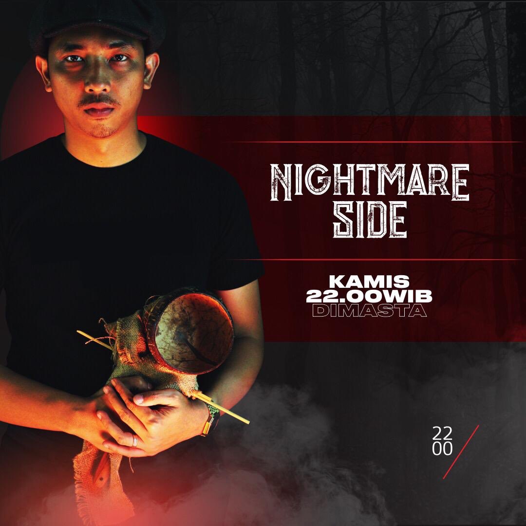 Selamat malam jumat insan muda, waktunya #Nightmareside
⁣
akan ada 3 cerita pengalaman nyata insan muda, yang akan kamu dengarkan secara on air di Ardan Radio barengan @dimastaARDAN 
⁣⁣⁣⁣
Dan Selalu ingat! Jangan pernah dengerin nightmareside ini SENDIRIAN!⁣⁣⁣⁣
⁣⁣