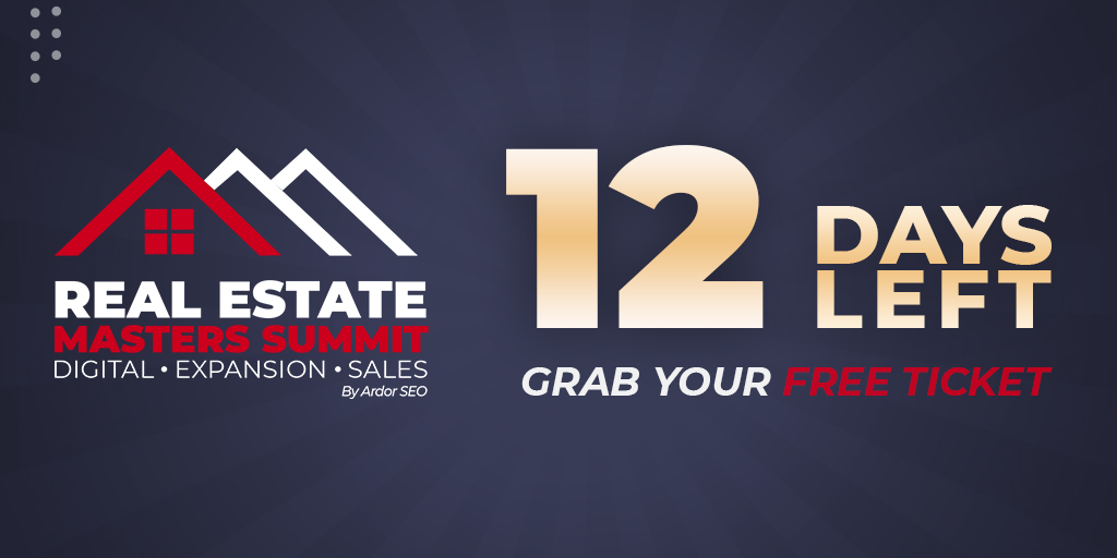 masters_summit's tweet photo. 🥳 IT’S THE FINAL COUNTDOWN…only 12 days lef!

🙌 42 Speakers → 50 Topics → 7 Days → 20 Sponsors

Sign up for FREE: : https://t.co/LVlGzIaoc2

#realestateevent #REMS2021 #freeticket #realestatecourse #realestatetips #realestateadvice #realestatestart #realestateagent https://t.co/qG9XmkTVRY