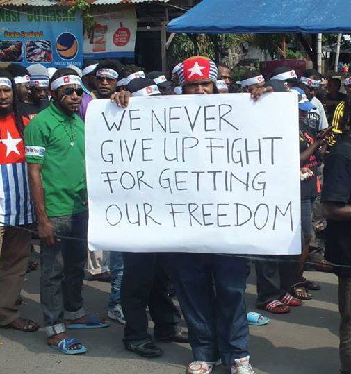 It should be there global Solidarity for Self Determination of West Papua.

For day's Indonesian military bombing west Papuan villages. Unknown number of people dead. the refugees walked For days on foot to the capital without water or food.
