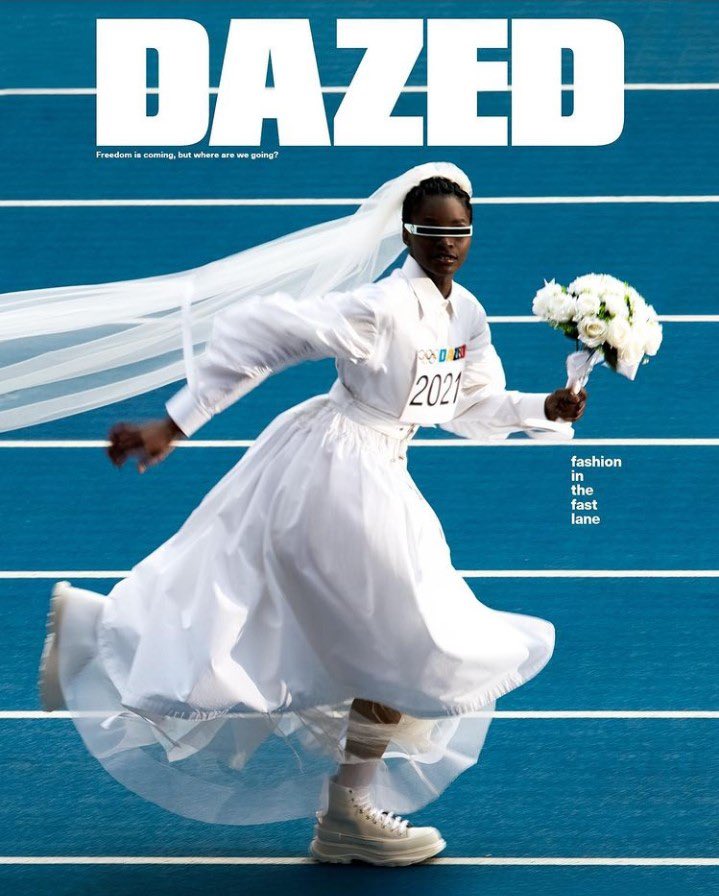 SoyGerardCortez's tweet photo. Ibrahim Kamara es uno de los stylist más creatives actualmente 😍 Y aunque se glamorice la pandemia en estas fotos de Dazed, me gusta lo directo e irreverente del mensaje  🖤 https://t.co/qrwi5UA3bX