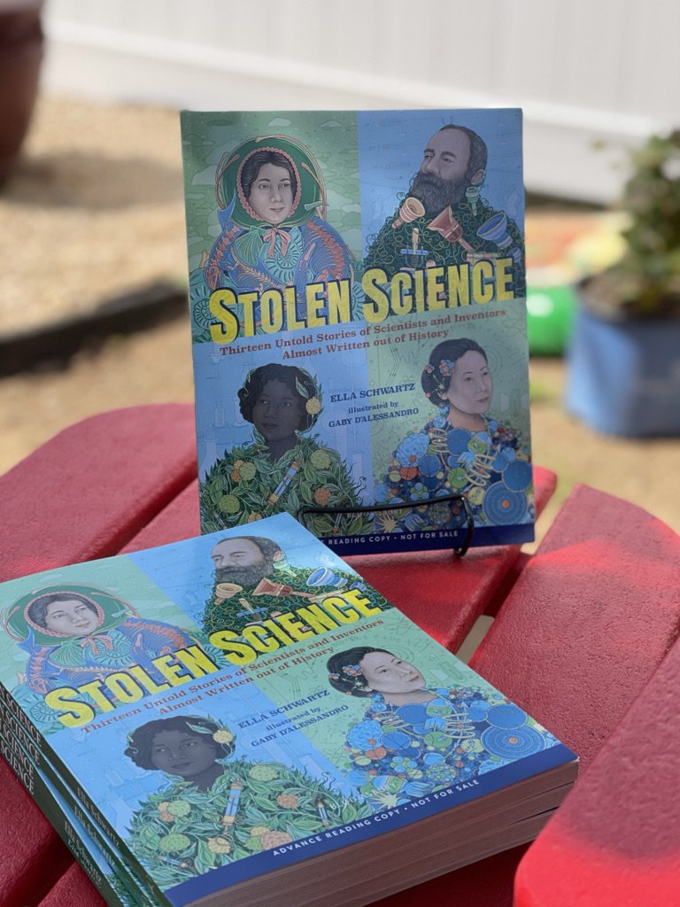 I have ARCs of STOLEN SCIENCE to share. Would love to get them to good homes #BookExcursion #BookExpedition #BookHike #BookJaunt #BookJourney #BookJunkies #BookOdyssey #BookPortage #BookPosse #BookRelays #BookSojourn #BookSquad #BookTrek #BookVoyage #LitReviewCrew #kidlitexchange