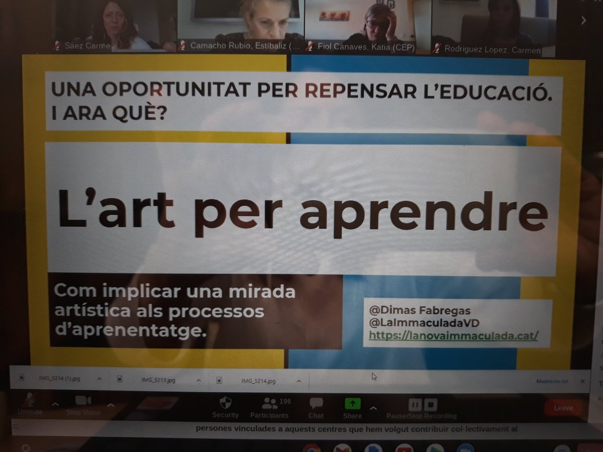 Comencem la tercera conferència del cicle "Una oportunitat per repensar l'educació. I ara què?" amb <a href="/DimasFabregas/">Dimas Fàbregas Gomis</a>  #repensarleducacio