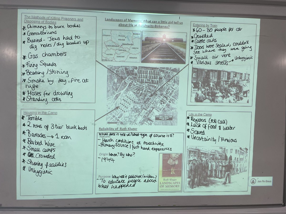 H_Swift98's tweet photo. 9N looked at the utility of primary sources today to learn about the conditions of Auschwitz. Well done all for approaching a sensitive topic so maturely! https://t.co/KAokpXDoGL