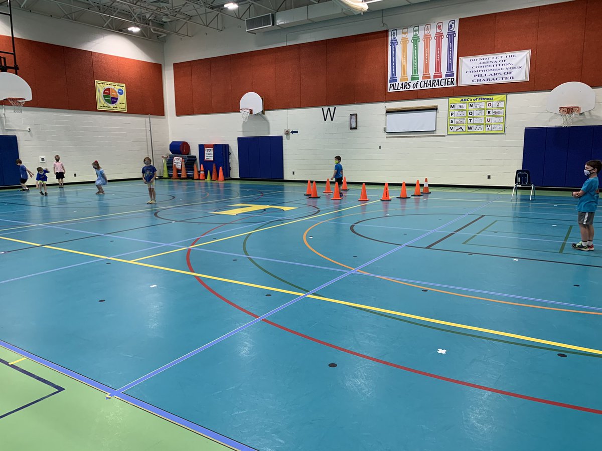 Kinders got to visit the gym for part of recess today! #tuckahoerocks