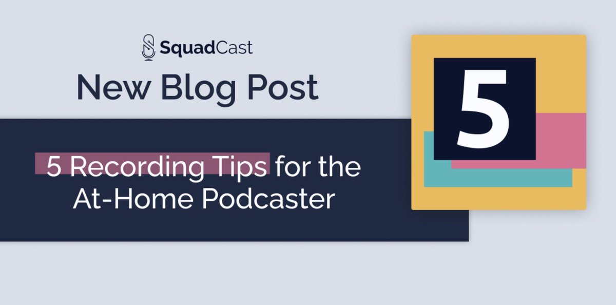 Thank you to guest blogger Alison Osbourne (<a href="/inc_quill/">Quill Inc</a>) for this super helpful post.

5 Recording Tips for the At-Home Podcaster

Read the details 🧵