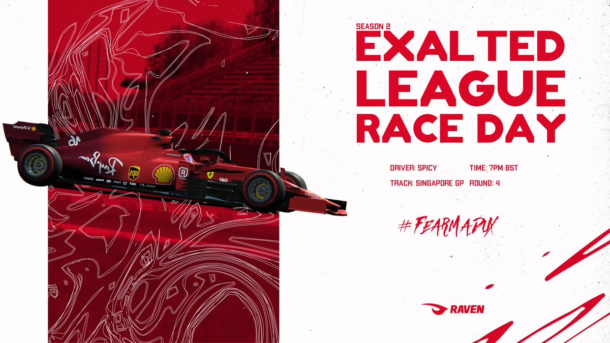 <a href="/Spicy___30/">Spicy</a> is racing in Season 2 Round 4 of the ERS League is tonight around the amazing Singapore GP track! It's tight, it's fast but most definitely it's exciting!

Tune in at 7pm BST!

📺 twitch.tv/spicy_30
📺 twitch.tv/exaltedracings…