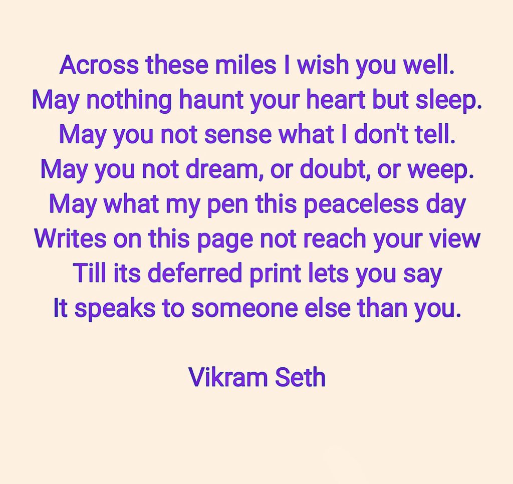 RaiSwatiRai's tweet image. #VikramSeth