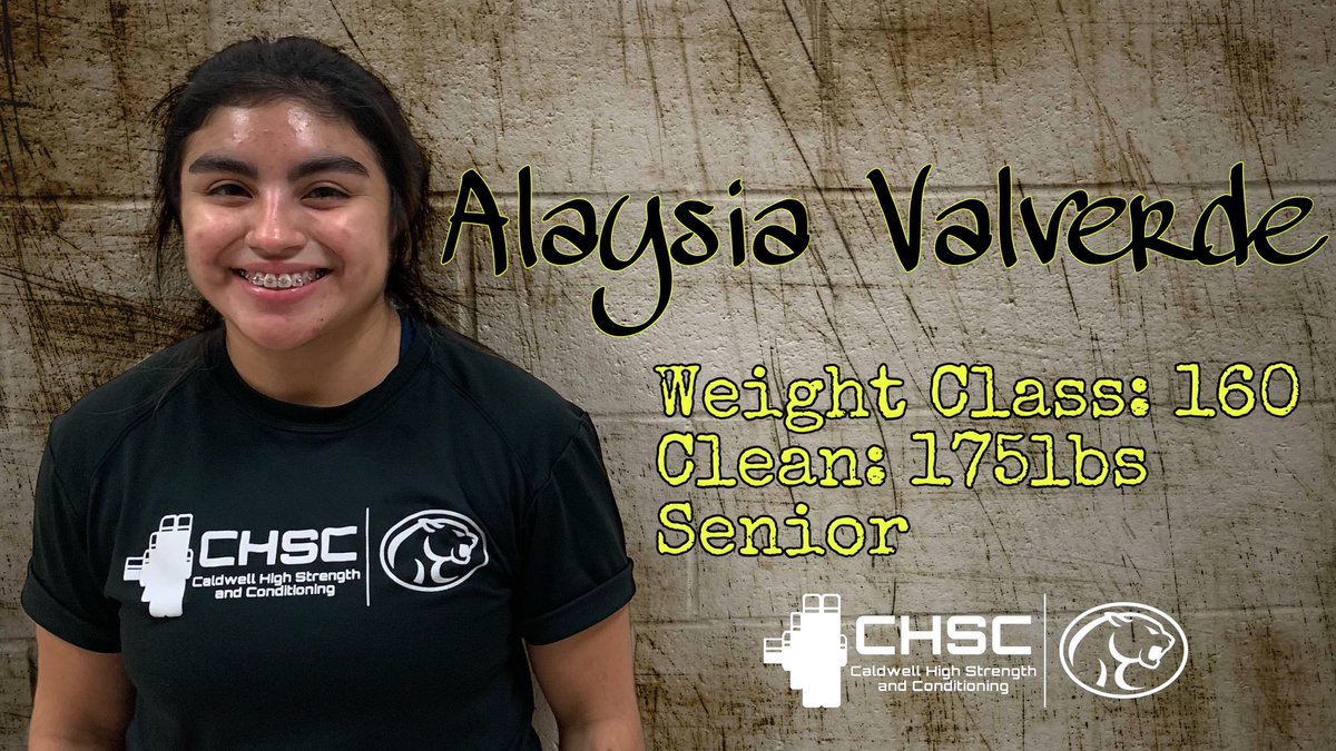 CoachJBravo's tweet photo. ‼️RECORD BREAKER‼️
Another record fell this morning, this time cleans!

Alaysia Valverde: 175lbs @ 160 class

Alaysia looking for the clean sweep of all the records in her weight!  Last day of testing tomorrow where a few totals records will fall!
#CHStrength #ChopWood #Culture https://t.co/X7ROhB2YyR