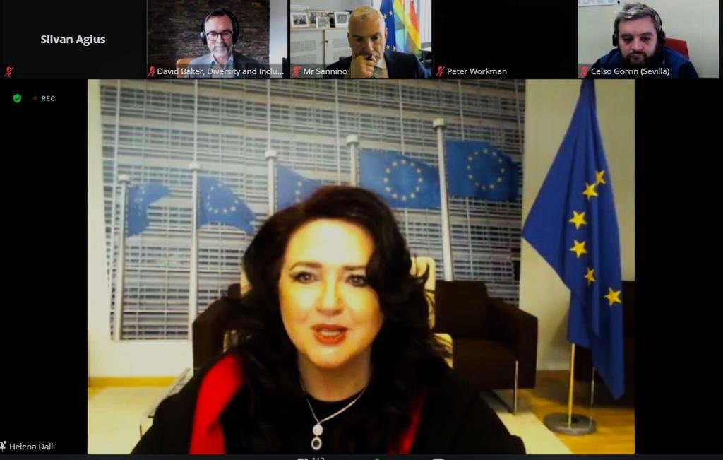 helenadalli's tweet photo. The @EU_Commission #EU4LGBTIQ Strategy includes a reflection on our staffing and working conditions of LGBTIQ staff.
8.8% of employees responding to our equality survey declared themselves LGBTIQ.
Today we followed up with #EUStaff to mark #IDAHOBIT and affirm equality for all. https://t.co/F89mXffPve