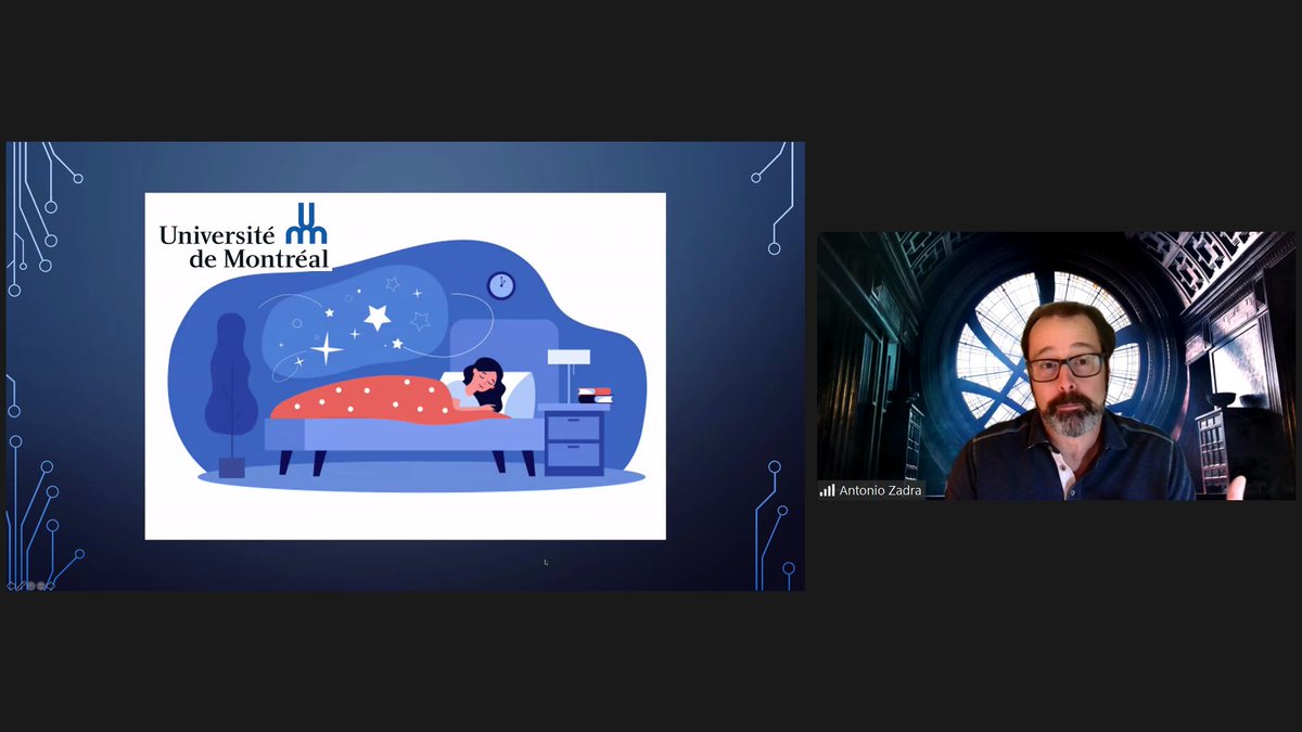 Thank you to Dr. Antonio Zadra <a href="/DrZdreams/">Antonio Zadra</a> for starting off the second day of the 1st Canadian Consciousness Research Symposium #CCRS21 with his keynote address: “From lucid dreaming to sleepwalking: A window into the study of consciousness during sleep“