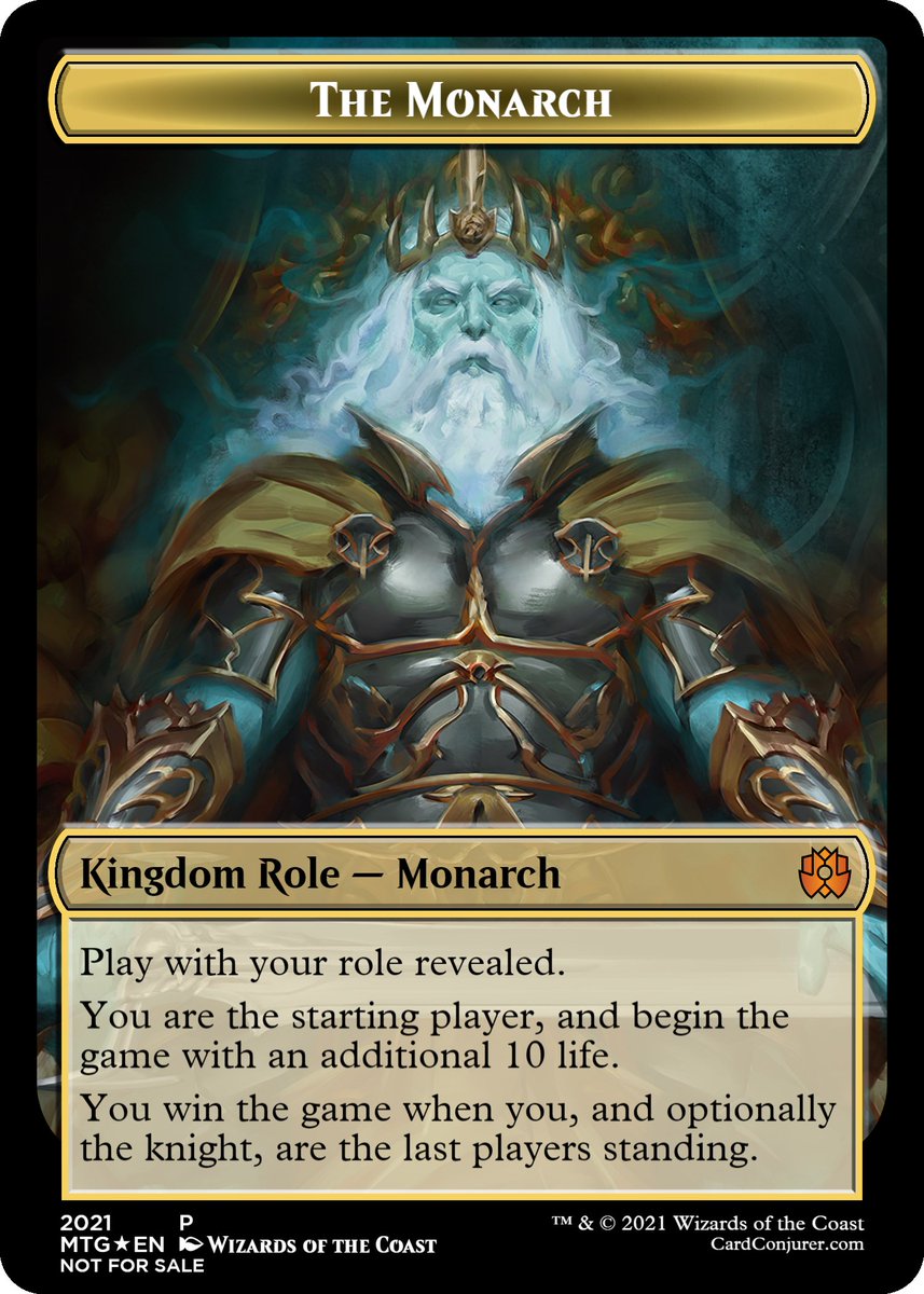 Have you ever played Kingdom EDH? It's great for groups of 5-6 players, which is a common occurrence in my playgroup Anyway, I made some Conspiracy-themed token cards to represent the Have you ever played Kingdom EDH? It's great for groups of 5-6 players, which is a common occurrence in my playgroup Anyway, I made some Conspiracy-themed token cards to represent the