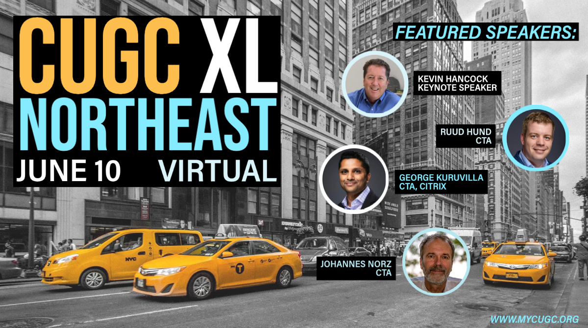 Hey-hey-hey #myCUGC fam – the #NortheastXL is quickly approaching! Spend an afternoon with <a href="/RuudHund/">Ruud Hund</a>, <a href="/gkuruvilla/">George Kuruvilla</a> &amp; <a href="/Citrix_ADC/">Johannes Norz</a> and learn a few new #Citrix tricks! REGISTER TODAY: bit.ly/3f7Yudv