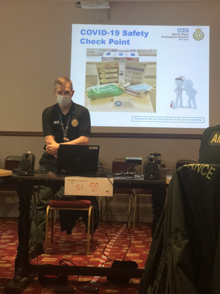 You know when you arrive at Mandatory Training and the boss <a href="/NWAmb_Si/">Simon Buckley</a> is delivering the training it’s going to be good.  Another step on the return of <a href="/NWAmbulance/">North West Ambulance Service</a> to some sense of normality.