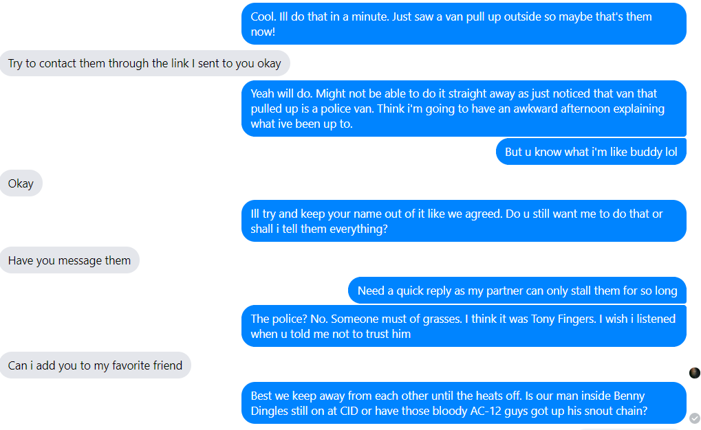 Some fun with a Messenger hijacking scamster #SCAM
