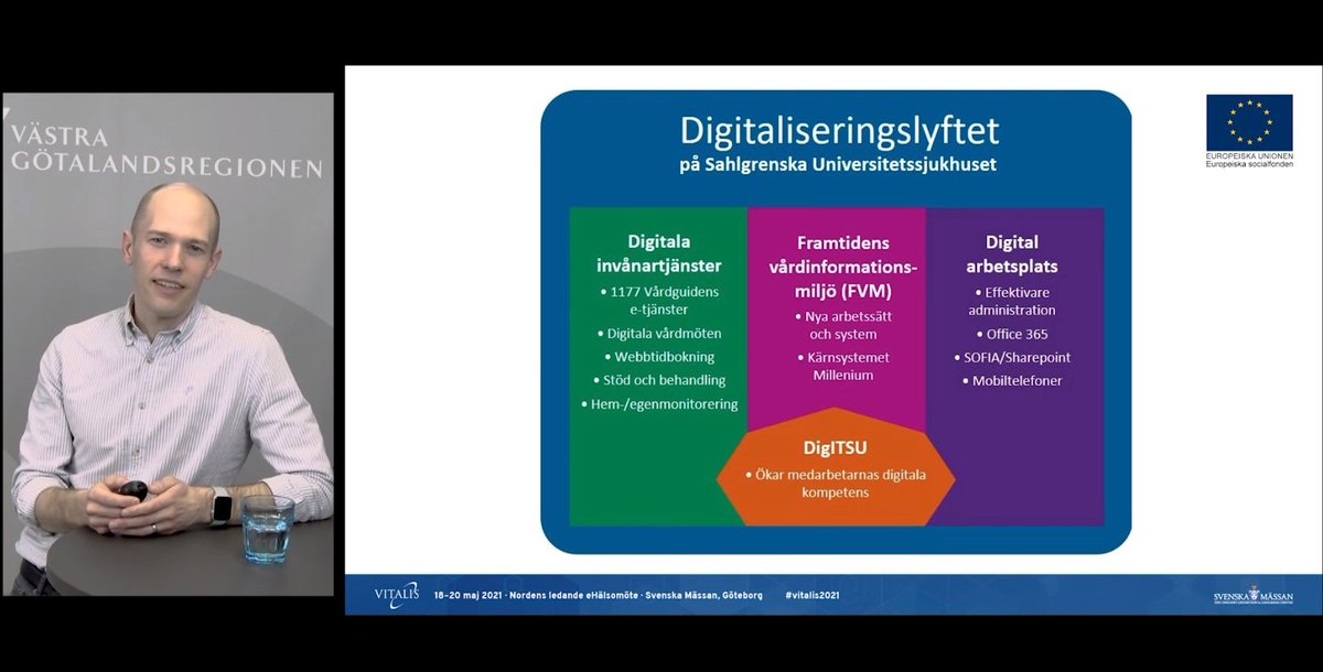 #DigITSU är #sahlgrenskas satsning på digital kompetens som lägger grunden för digitaliseringen på sjukhuset. Christian Colldén, projektledare, berättar på #Vitalis om satsningen som medfinansieras av #ESF

#sahlgrenska #Digitaliseringslyftet #DigITSU