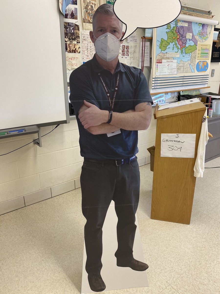My substitute teacher for the day.  Probably far more qualified then the original!  Thanks to all involved for the surprise! <a href="/Leicester2021/">LHS Class of 2021</a>