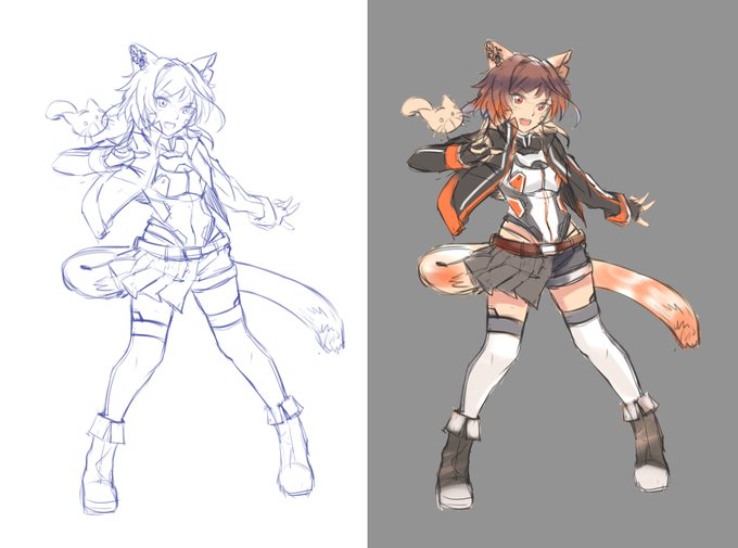 「イラスト依頼」Commission Work
色付けラフ
#イラスト #落書き #猫娘 #illustration #Commission #commissionsopen #catgirl 