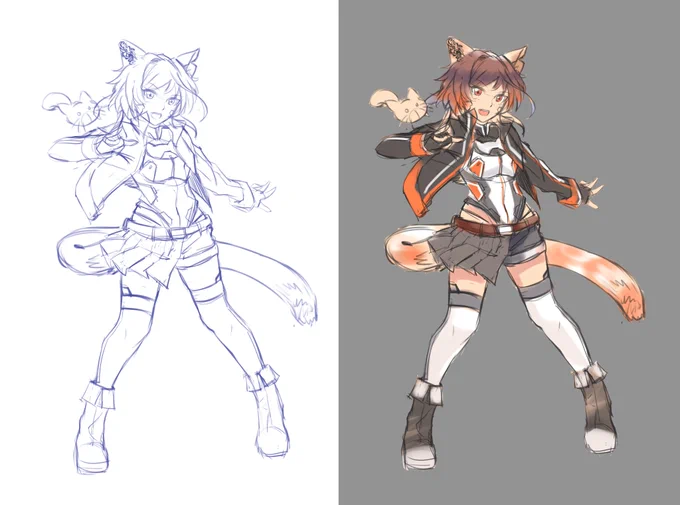 「イラスト依頼」Commission Work
色付けラフ
#イラスト #落書き #猫娘 #illustration #Commission #commissionsopen #catgirl 