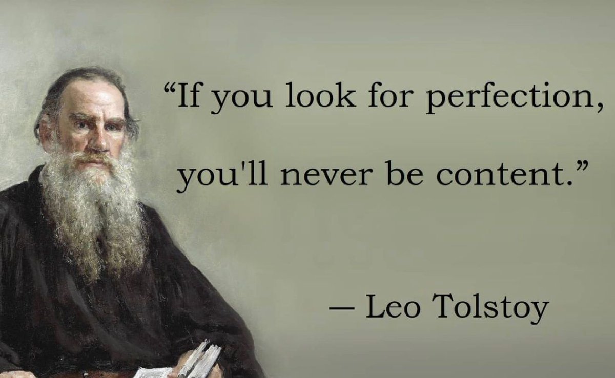 JodiLivon's tweet photo. Perfection is overrated. #selfacceptance #seedsofconsciousness #leotolstoy https://t.co/LtC3F0cqyK