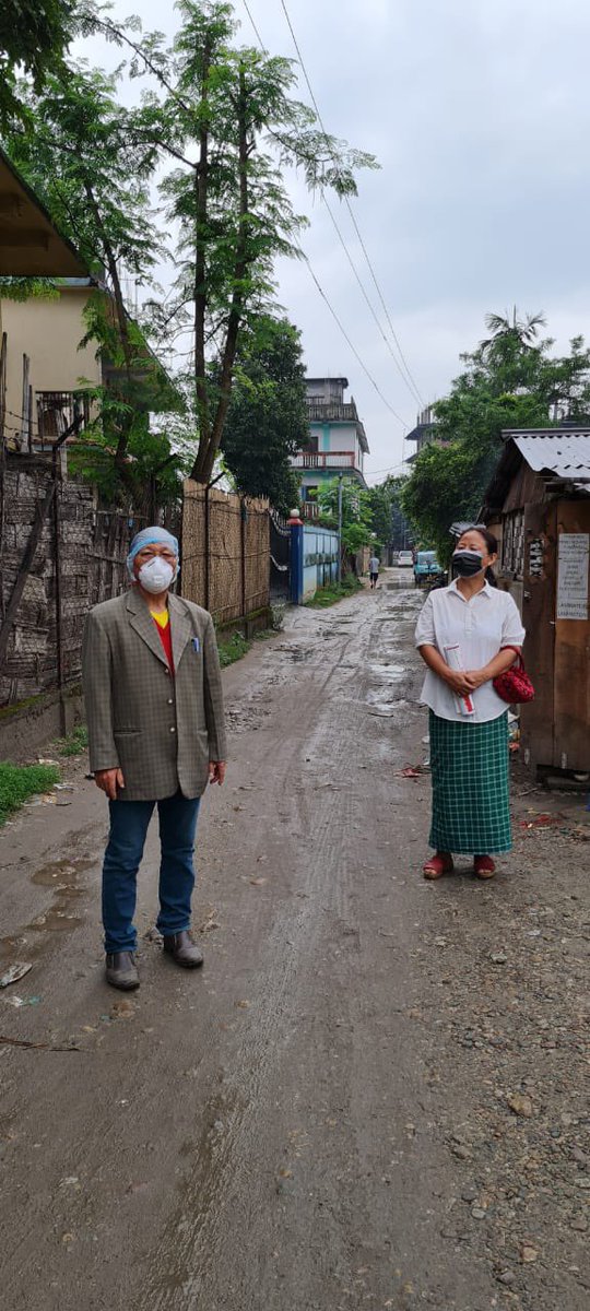east_siang's tweet photo. No Deterrance whatever May be the weather...Front line workers and Health Care Workers standing guard towards #FightAgainstCOVID19 Fighting challenges despite incessant rains! https://t.co/5QTTtcnyy5