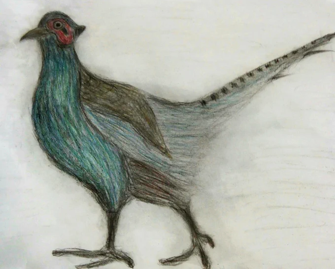 最近は一日平均5〜6時間絵を描いている🎨家族が居なく孤独だから、という事もあるが、絵に費やせる生活に満足している。2年前に始めた絵画、毎日描き続けた。初めは絵を購入して頂ける様になるとは思いも寄らなかった。独学で最初にキジを描いた。すごく下手だけど懐かしい👍 
