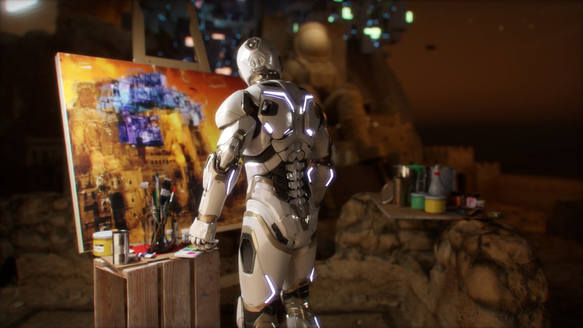 Wronzoff_'s tweet photo. Screenshots from "Painting the Astronaut" #OmniverseMachinima
#MadeInOmniverse https://t.co/vTZ5S9z3Rr