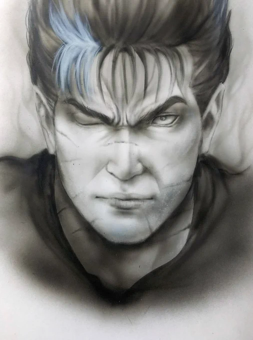 リアルなガッツ(アナログ絵)
もともと三浦先生みたいな絵を好んで描いてた身としては本当に驚きしかないです。
キャスカがやっと正気に戻ったのに…涙
三浦先生お疲れ様でした。

仕事の合間に急遽描きました。いろいろ雑になってしまった(汗)
#ベルセルク 