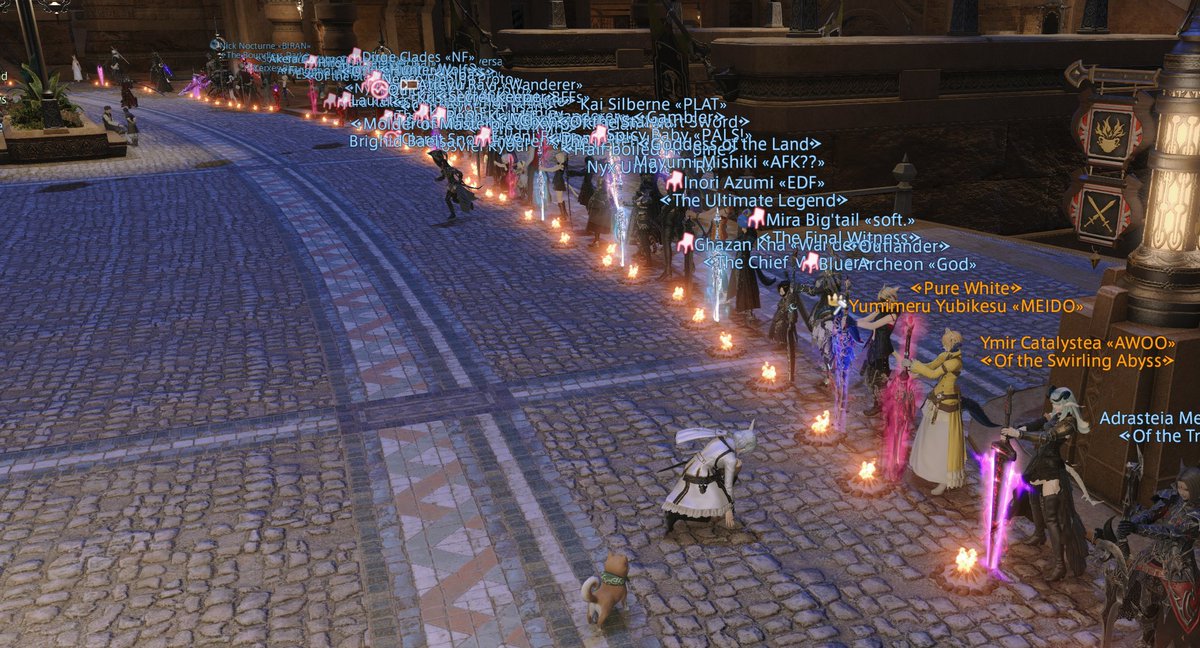 KeithMontalbo's tweet image. Ul'dah has a vigil of Dark Knights right now for Kentaro Miura.

Bro FFXIV is great.