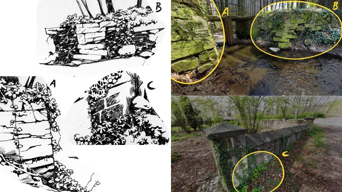 Here is a little example of how I do these studies.
I use some reference pictures I made on my daytrips. I pick a certain part of an image, which feels interesting to me and start to draw, what I see. Without predrawing or the pressure to be 100% accurate. https://t.co/P0Y2oZq9eW 