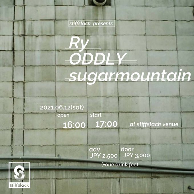 stiffslack's tweet photo. 【解禁 6/12】
Ry
ODDLY
sugarmountain

関東ポストロック、Ryが遂に来ます、当店にも取り扱いある作品も最高。UK/Damnablyリリースも決まったタイミングで京都のインディー～シューゲイズODDLYが再び来ます。ローカルはモジュールシンセインディーロック(?)sugarmountainも！
https://t.co/GSK5f2ZWAq https://t.co/A7BDXCzI6W