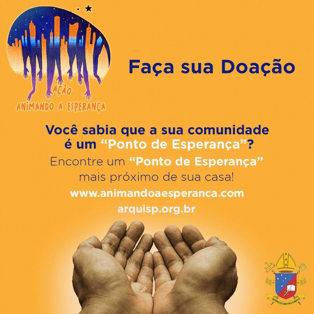 arquidioceseSP's tweet photo. #animandoaesperanca #arquisp #caritassp #solidariedade #esperança #doação https://t.co/h8FeRSrGHz