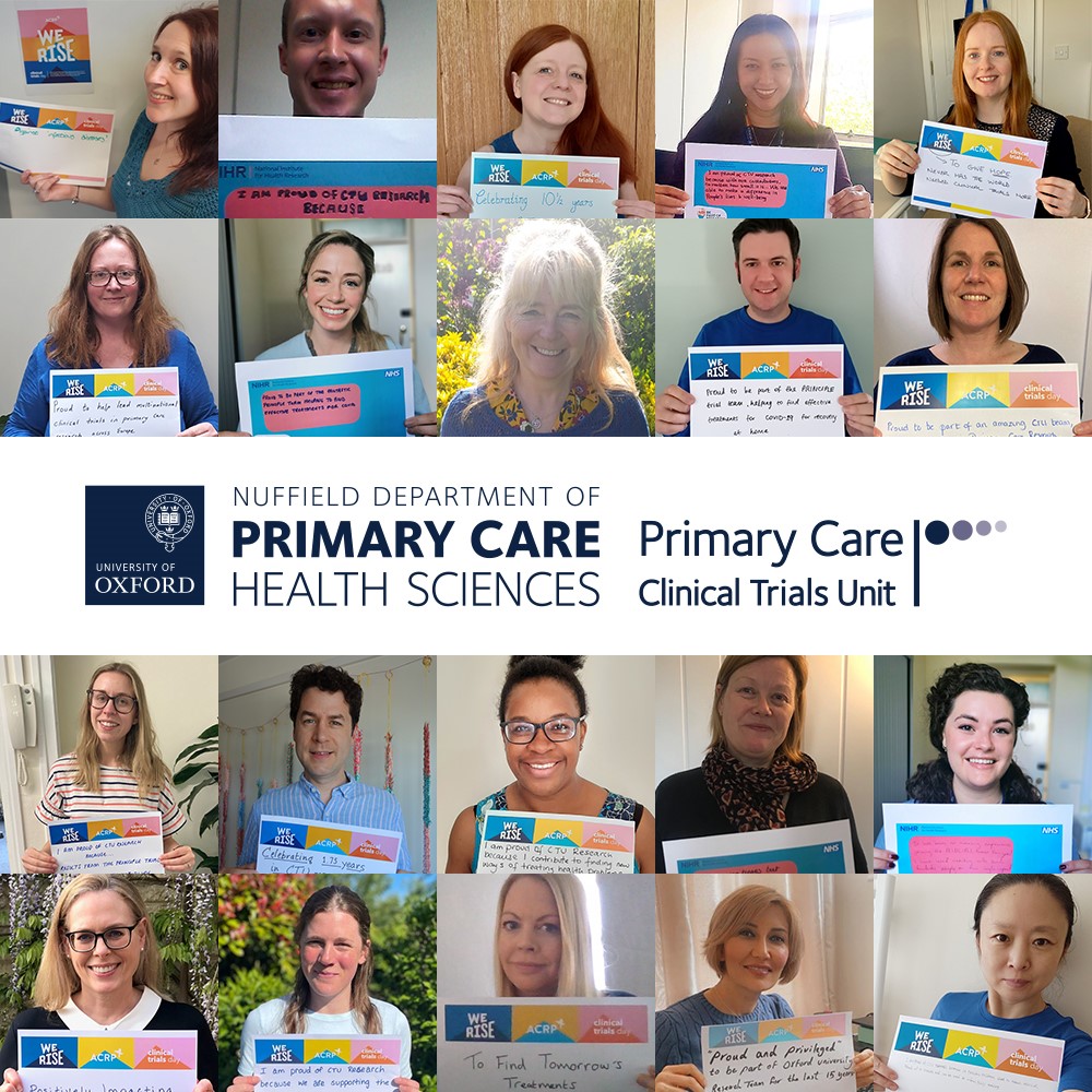 Some of the PRINCIPLE team on International Clinical Trials day. To find out more please visit: phc.ox.ac.uk/news/celebrati…